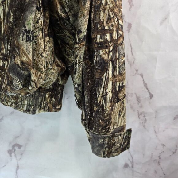 Gamehide Jacket Mens Medium Grassland Hunting Camo Hush Hide Coat Hooded Vtg - Picture 5 of 12